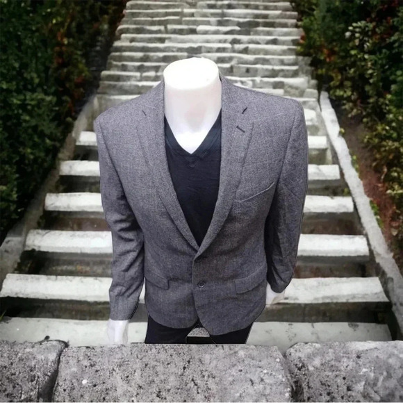 Joseph  Aboud 100% Wool Slim Fit Grey Blazer Jacket Size 42R - Picture 2 of 15